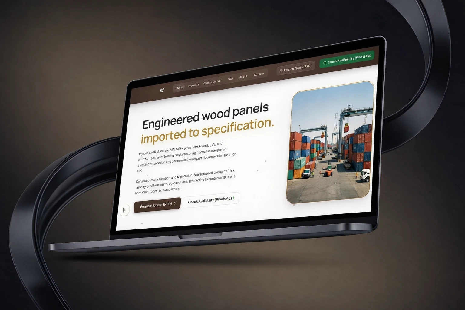 Timber trading website - project visual